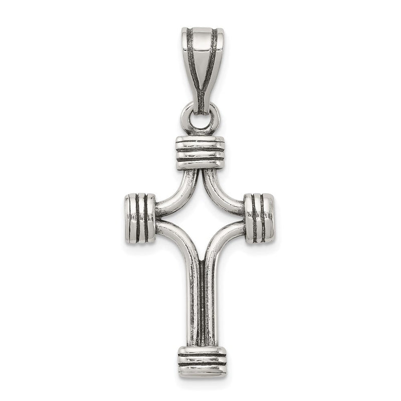 Sterlingsilber Antikisiert Kreuz Anhänger