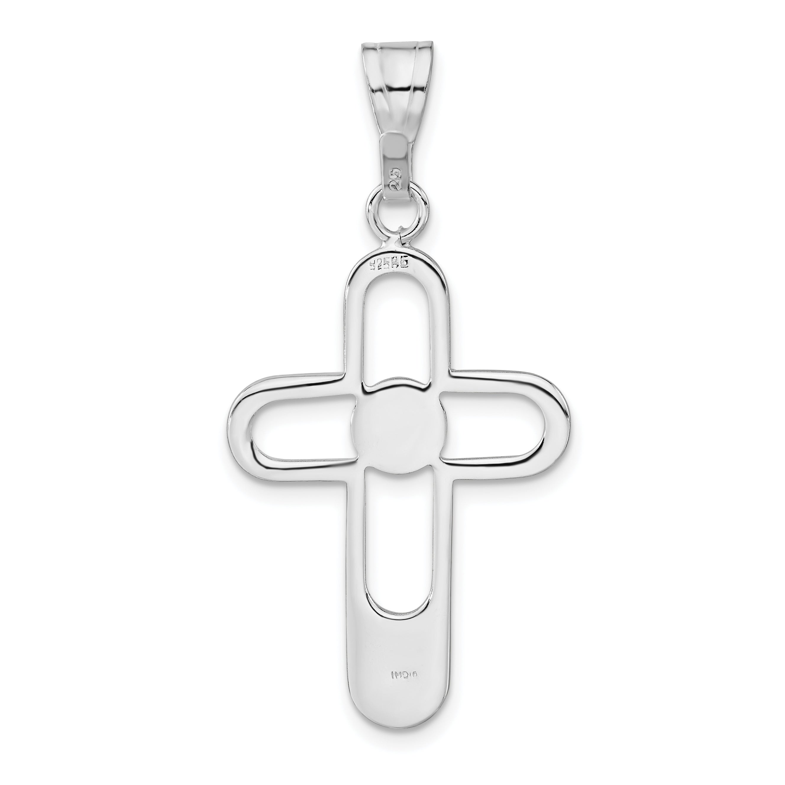 Sterlingsilber Poliert Kreuz Anhänger
