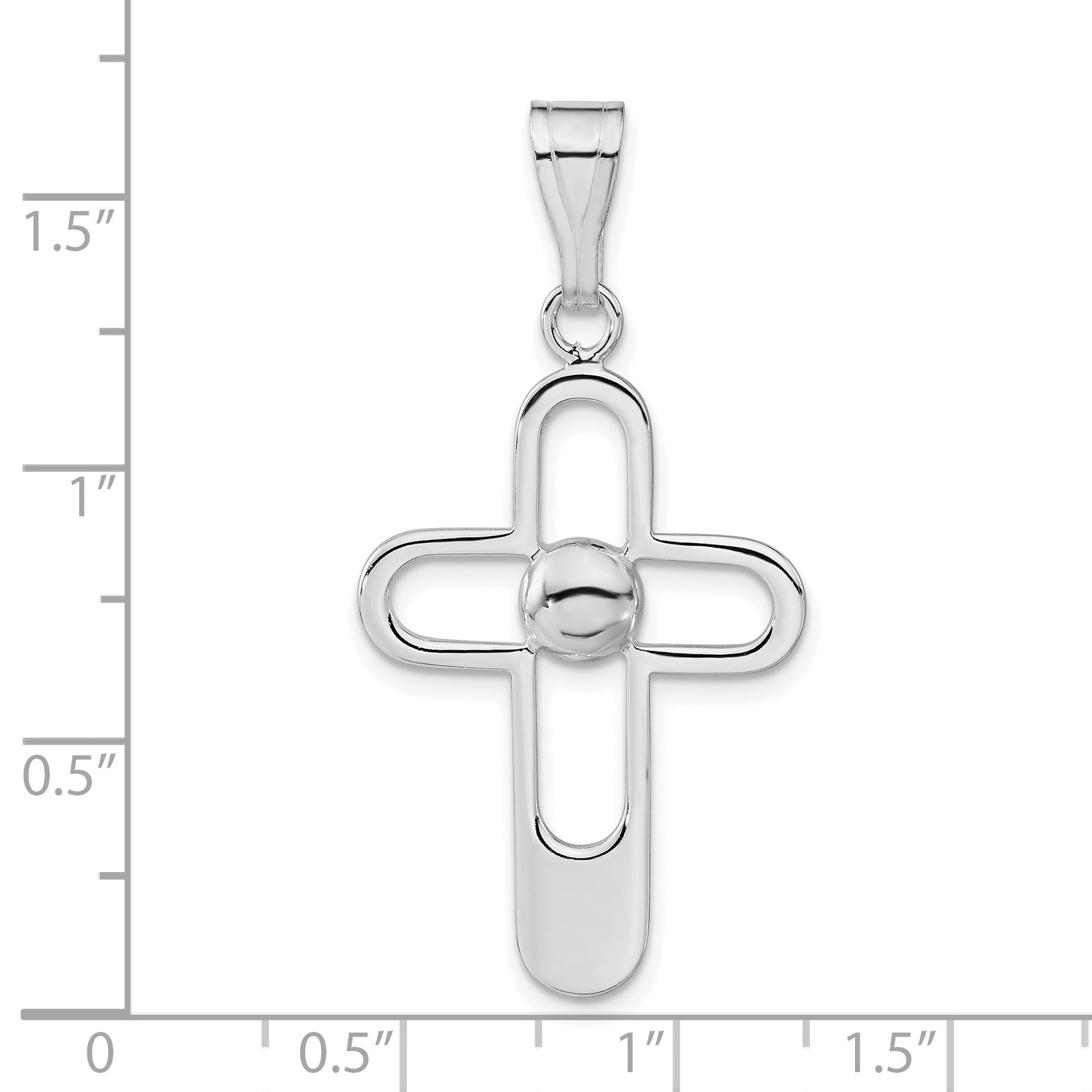 Sterlingsilber Poliert Kreuz Anhänger