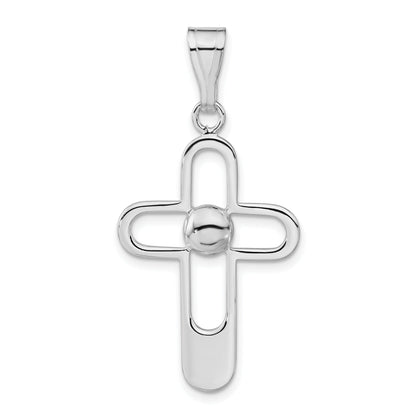 Sterlingsilber Poliert Kreuz Anhänger