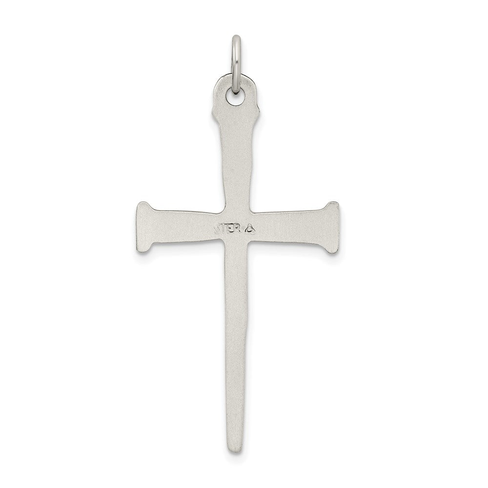 Sterlingsilber Antikisiert Nail Kreuz Anhänger
