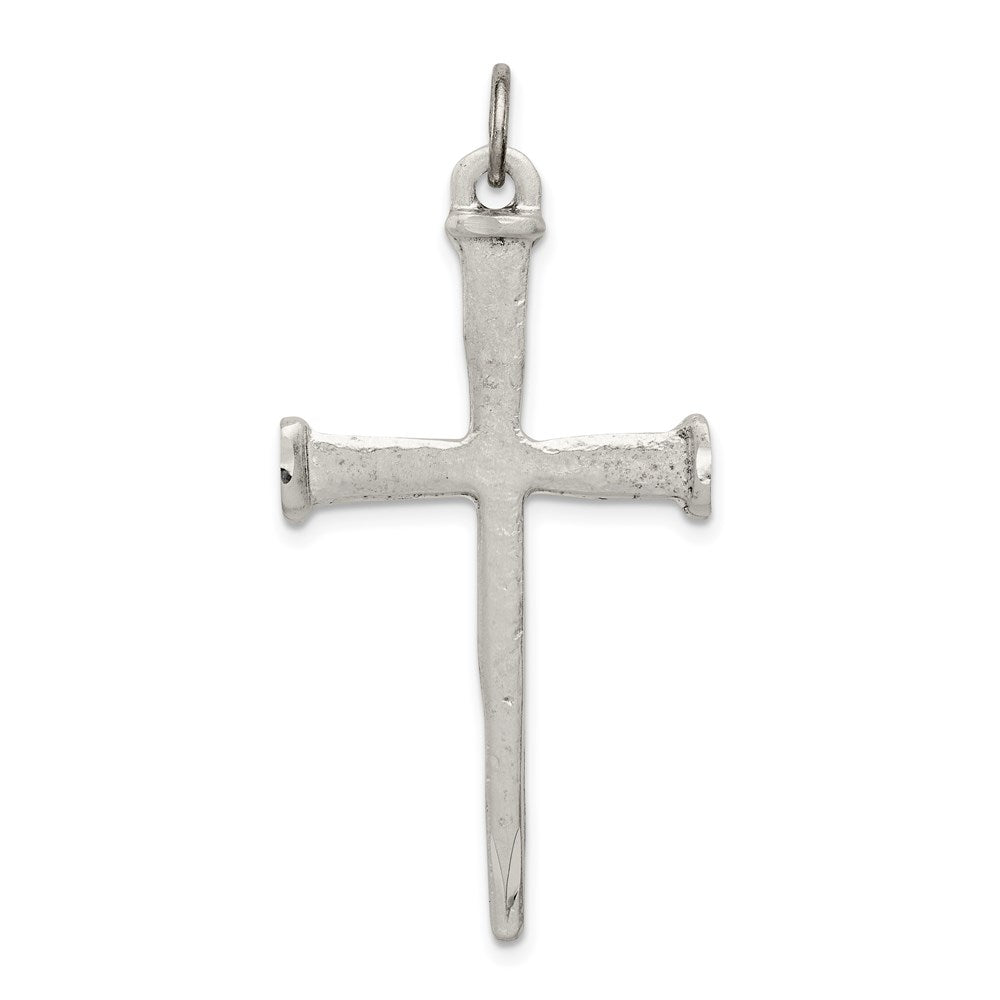 Sterlingsilber Antikisiert Nail Kreuz Anhänger