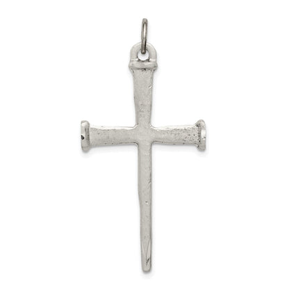 Sterlingsilber Antikisiert Nail Kreuz Anhänger