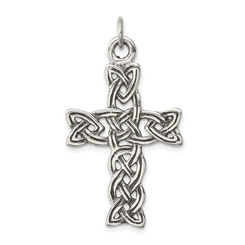 Sterlingsilber Antikisiert Keltisch Kreuz Anhänger