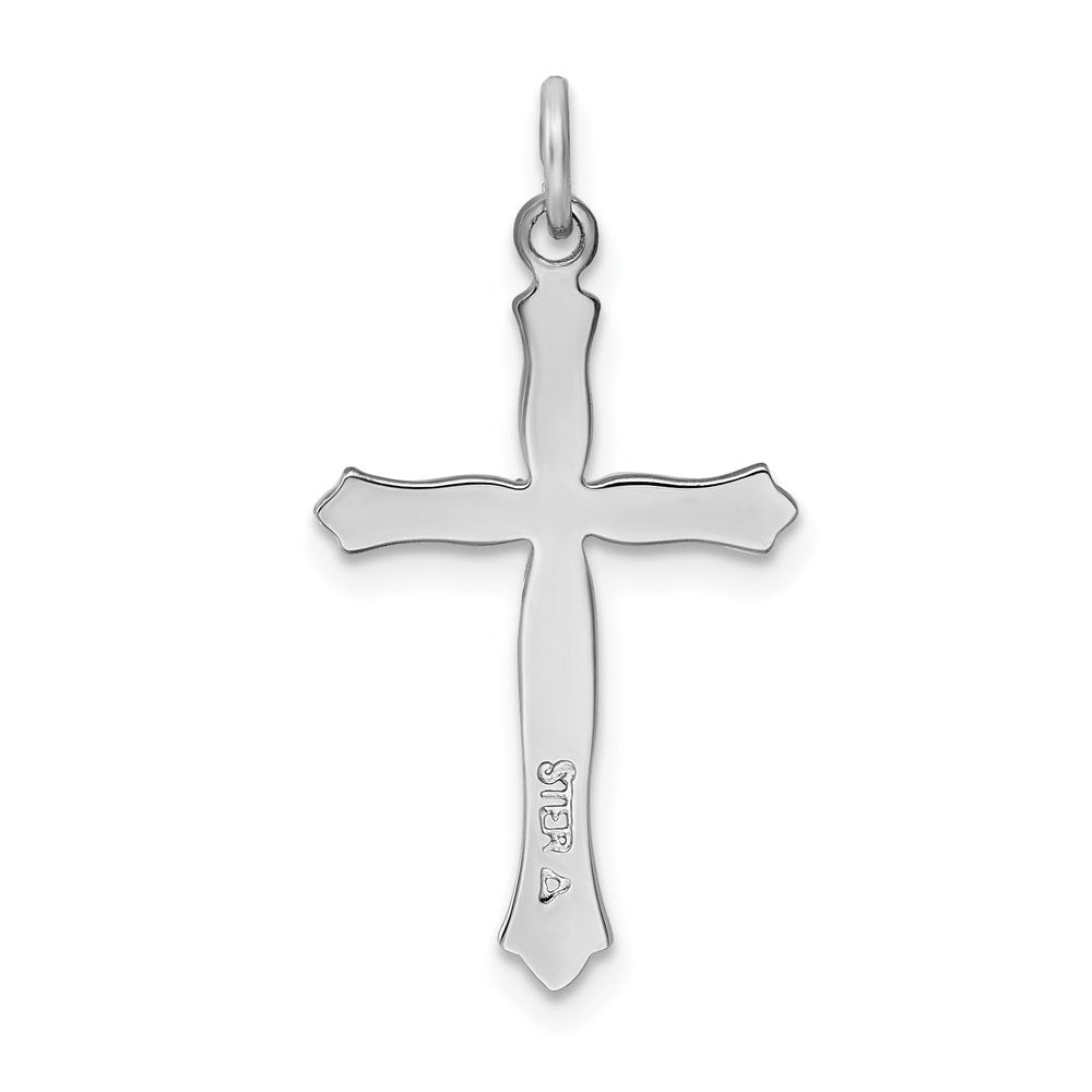 Sterlingsilber Rhodiniert & Vermeil Zirkonia Kreuz Anhänger