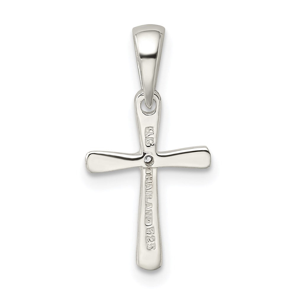 Sterlingsilber Zirkonia Kreuz Anhänger