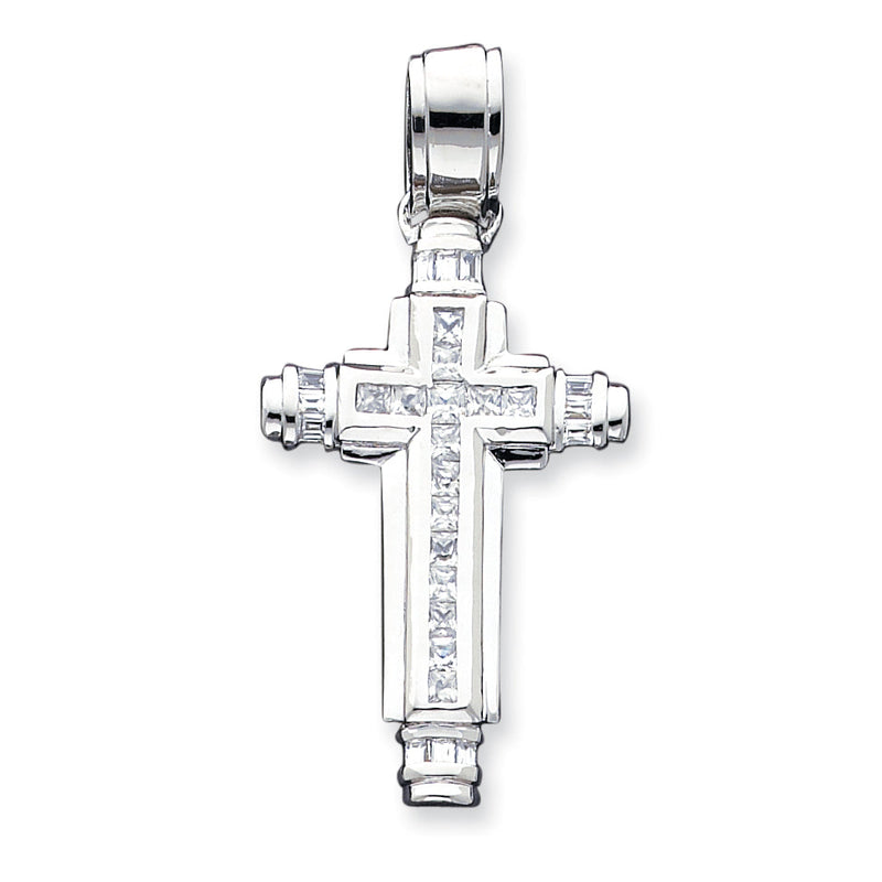 Sterlingsilber Zirkonia Kreuz Anhänger