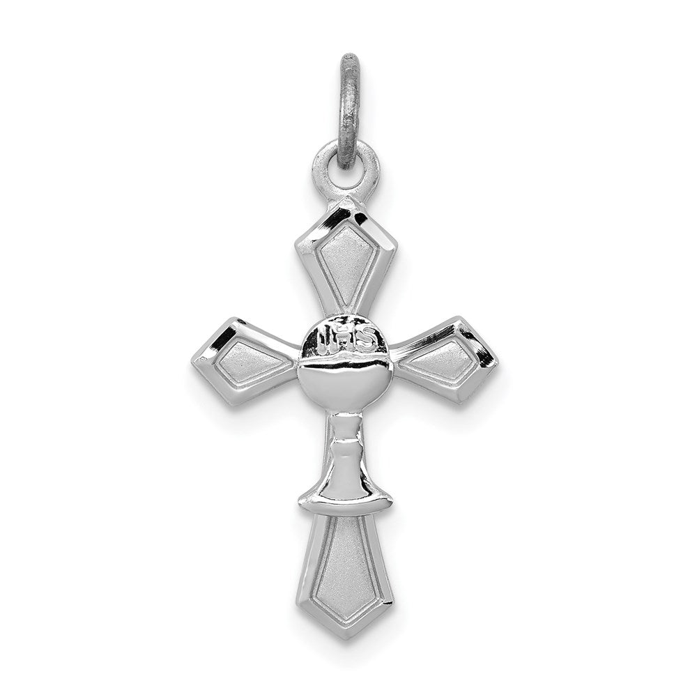Sterlingsilber Rhodiniert Kelch Kreuz Charm