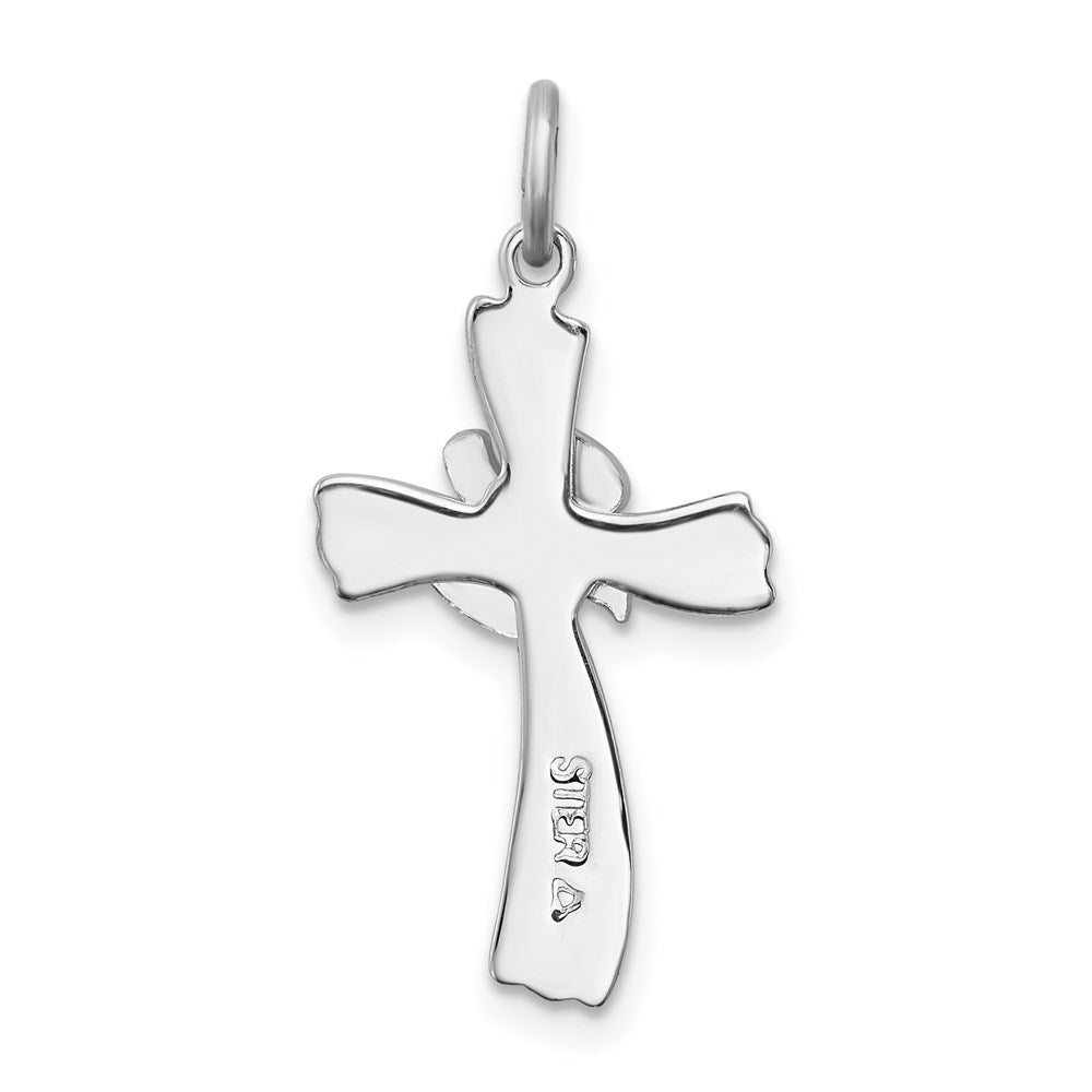 Sterlingsilber Rhodiniert & Vermeil Taube Kreuz Charm