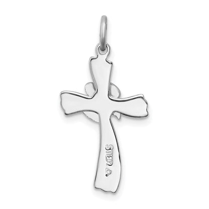 Sterlingsilber Rhodiniert & Vermeil Taube Kreuz Charm