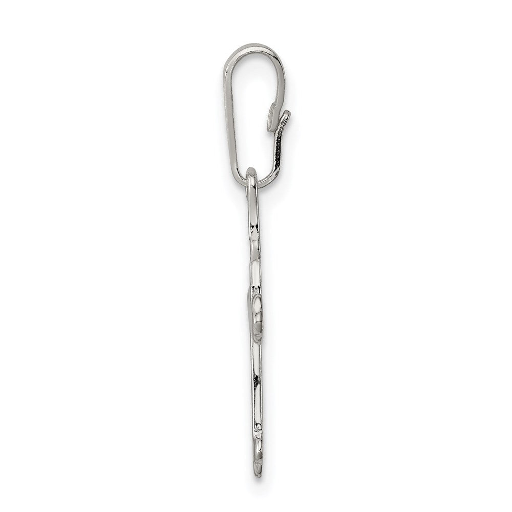 Sterlingsilber Knospend Kreuz Charm