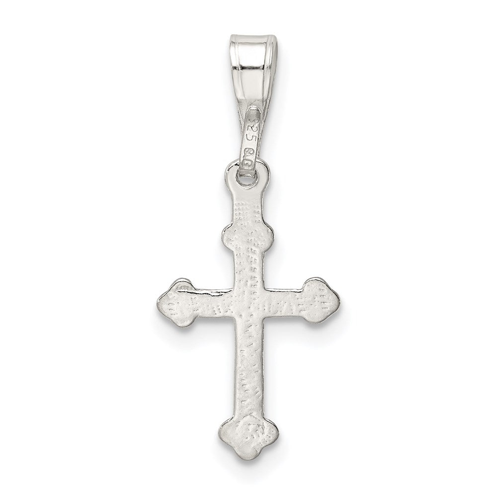 Sterlingsilber Knospend Kreuz Charm