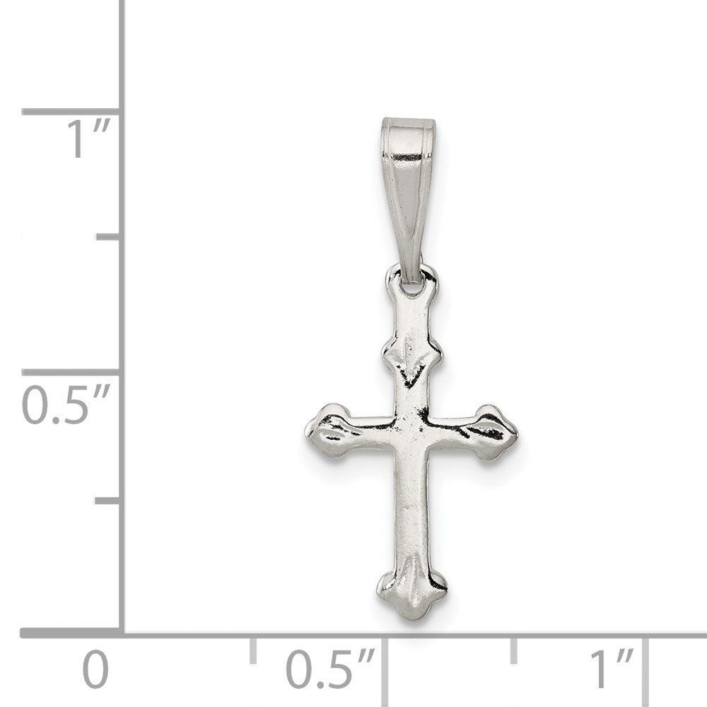 Sterlingsilber Knospend Kreuz Charm