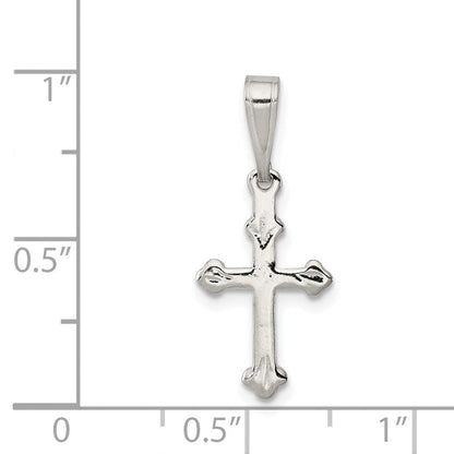 Sterlingsilber Knospend Kreuz Charm