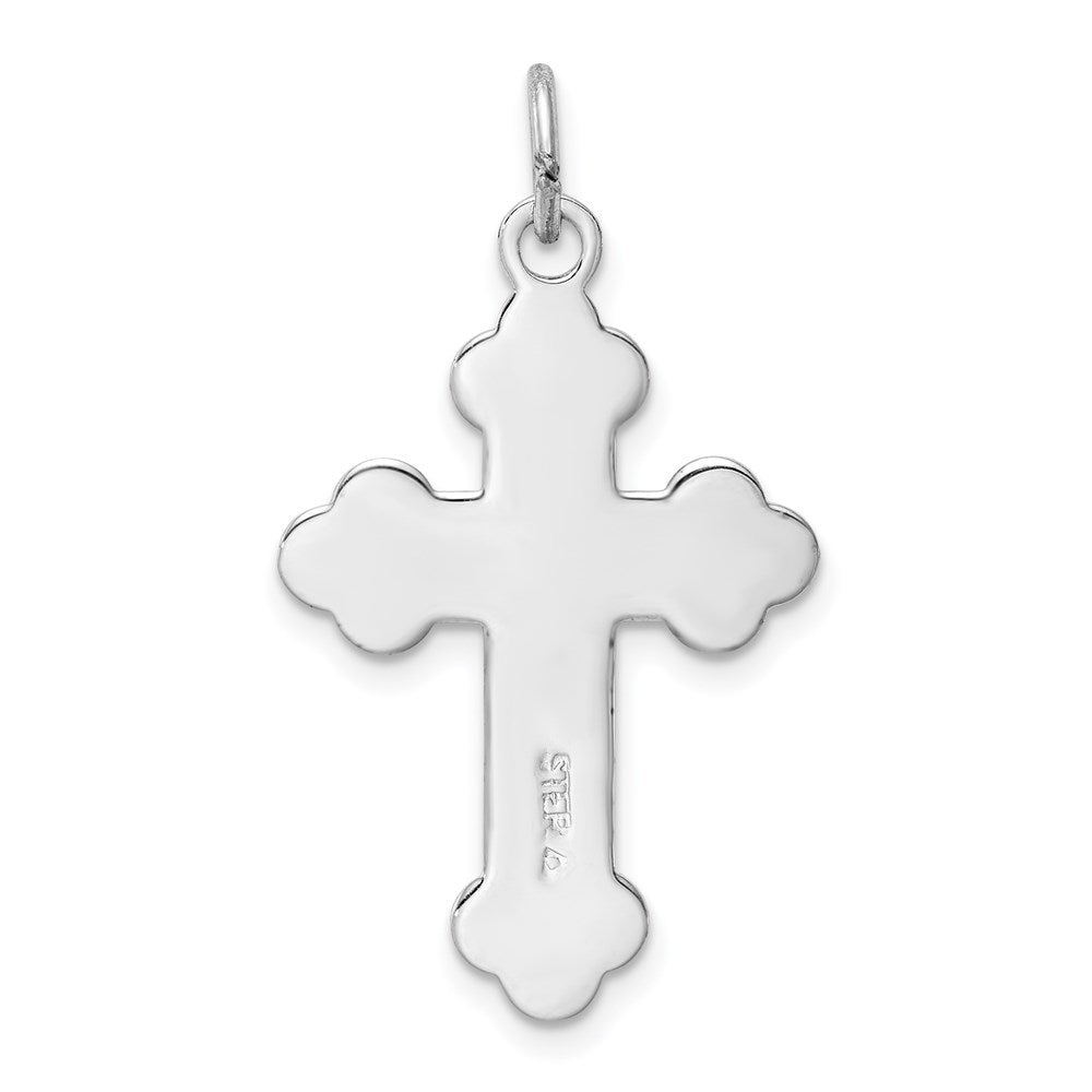 Sterlingsilber Rhodiniert Emailliert Kreuz Anhänger