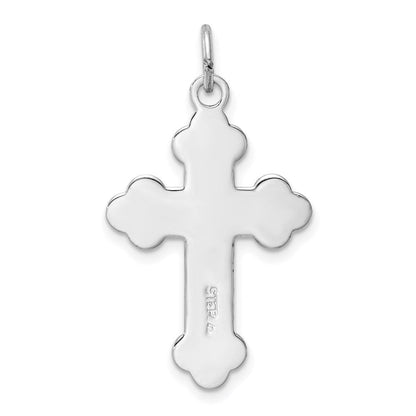 Sterlingsilber Rhodiniert Emailliert Kreuz Anhänger