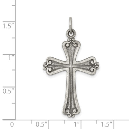 Sterlingsilber Antikisiert Kreuz Anhänger