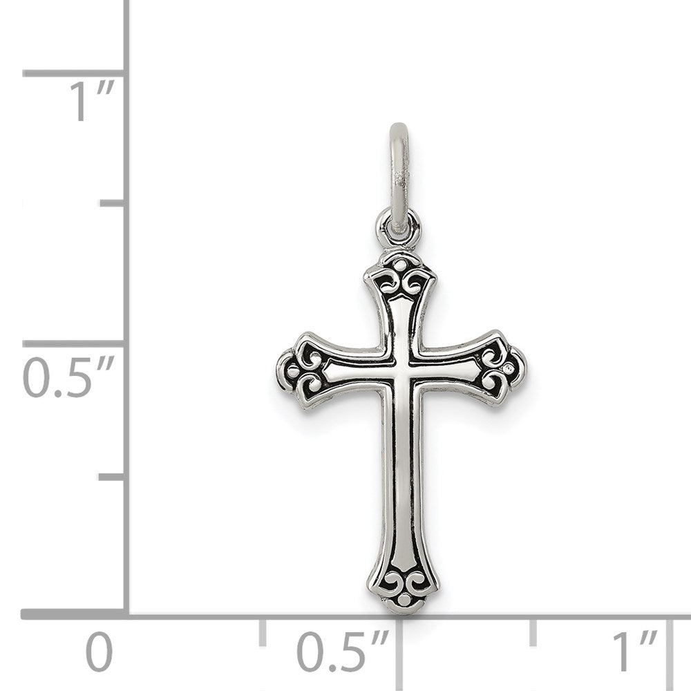 Sterlingsilber Antikisiert Kreuz Charm
