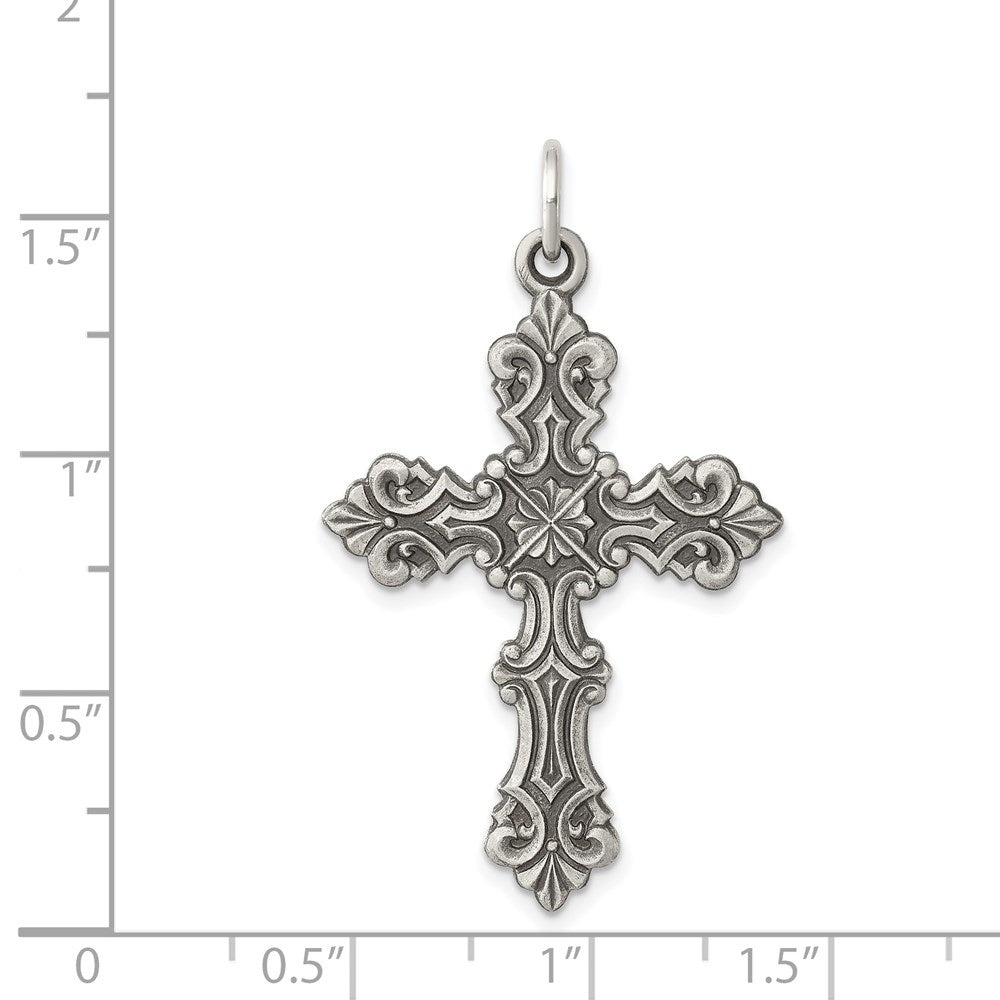 Sterlingsilber Antikisiert Kreuz Anhänger