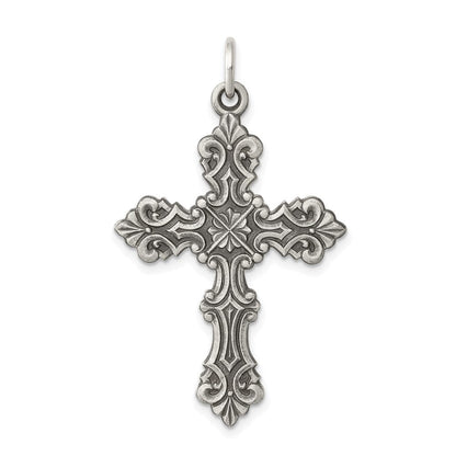 Sterlingsilber Antikisiert Kreuz Anhänger
