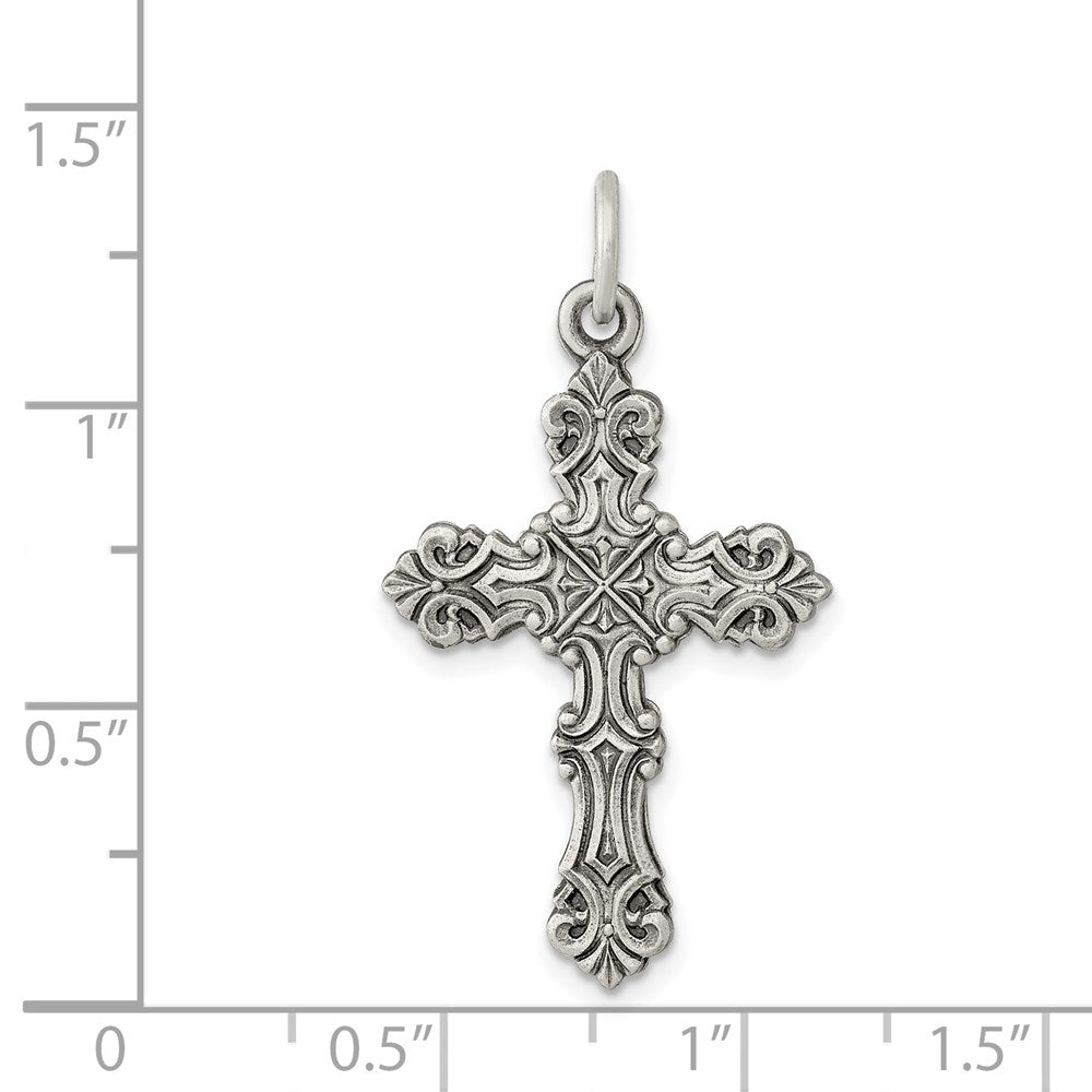 Sterlingsilber Antikisiert Kreuz Anhänger