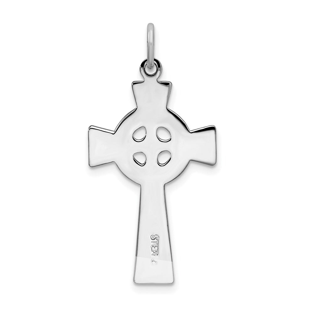Sterlingsilber Rhodiniert Keltisch Kreuz Anhänger
