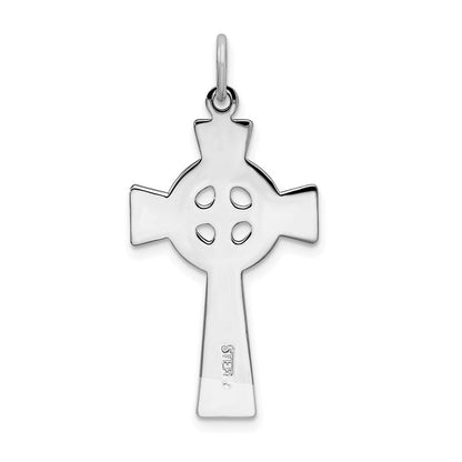 Sterlingsilber Rhodiniert Keltisch Kreuz Anhänger