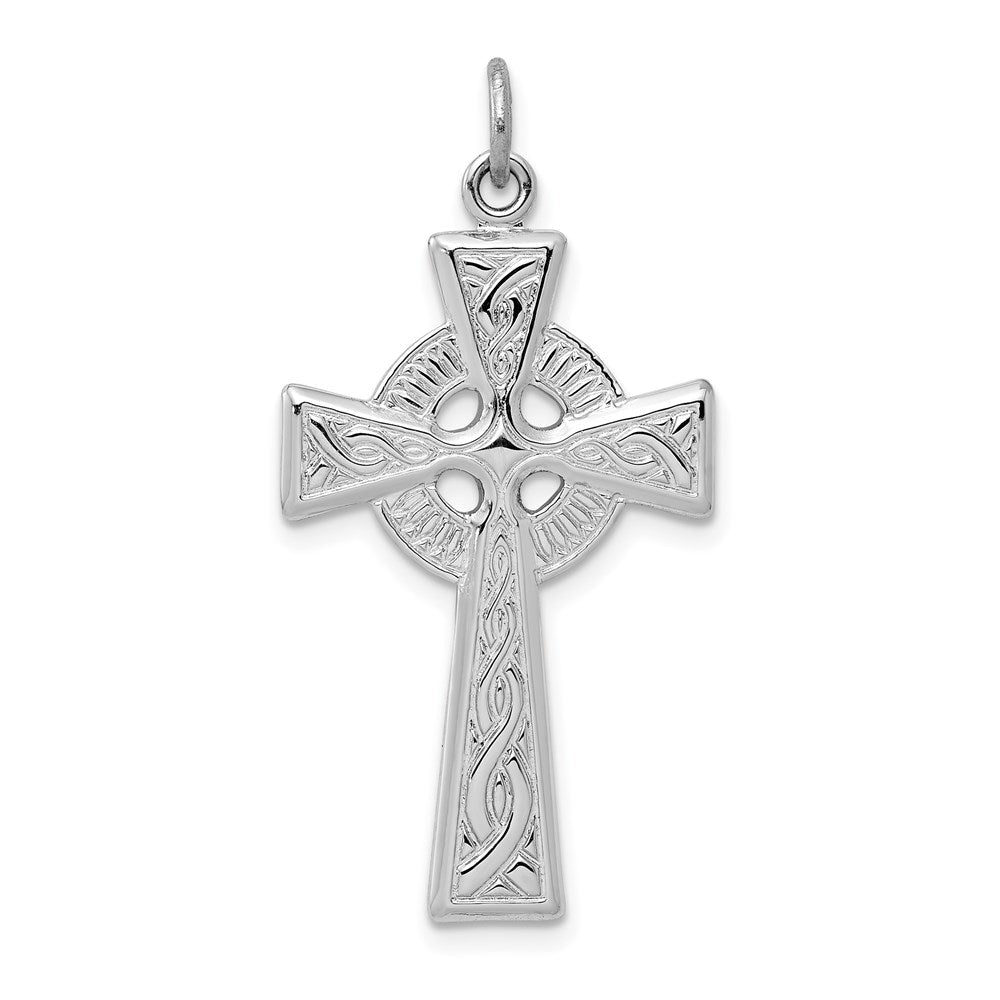Sterlingsilber Rhodiniert Keltisch Kreuz Anhänger