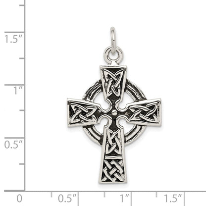 Sterlingsilber Antikisiert Keltisch Kreuz Charm