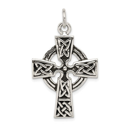 Sterlingsilber Antikisiert Keltisch Kreuz Charm