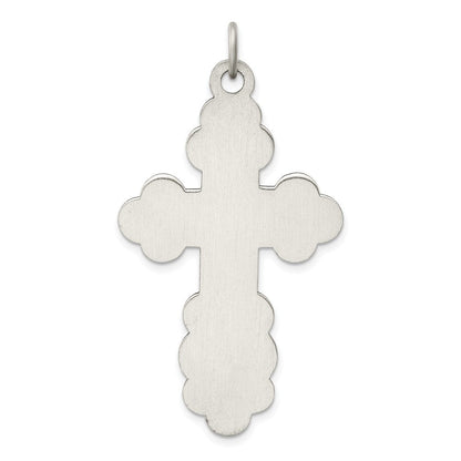 Sterlingsilber Antikisiert Eastern Orthodox Kreuz Charm