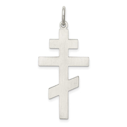 Sterlingsilber Eastern Orthodox Kreuz Anhänger