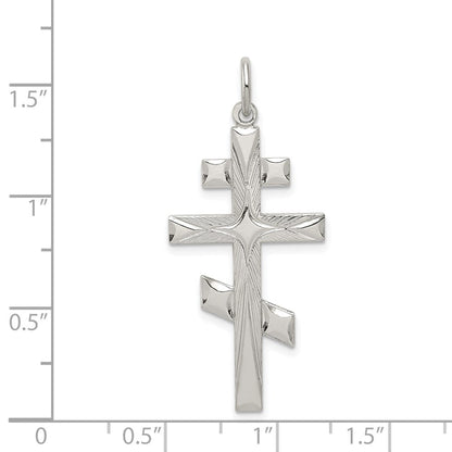 Sterlingsilber Eastern Orthodox Kreuz Anhänger