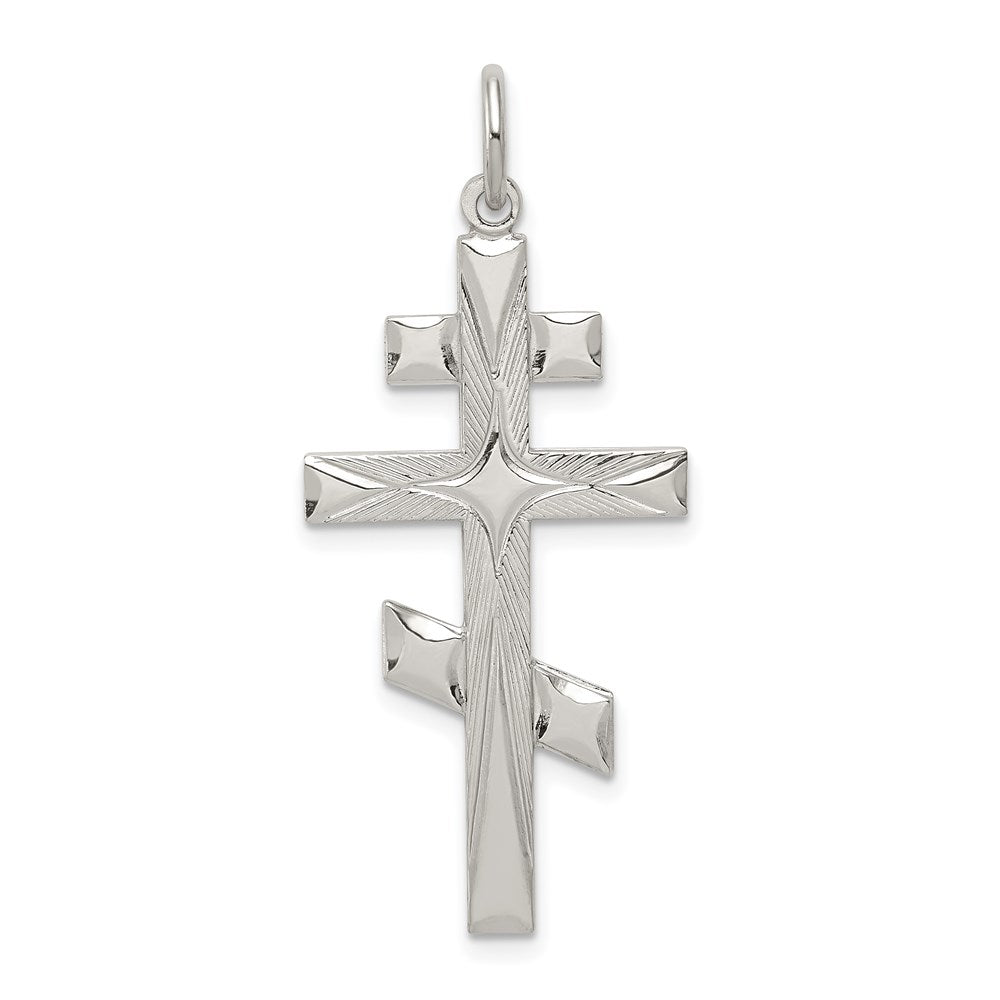 Sterlingsilber Eastern Orthodox Kreuz Anhänger