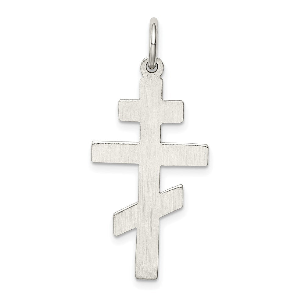 Sterlingsilber Eastern Orthodox Kreuz Charm