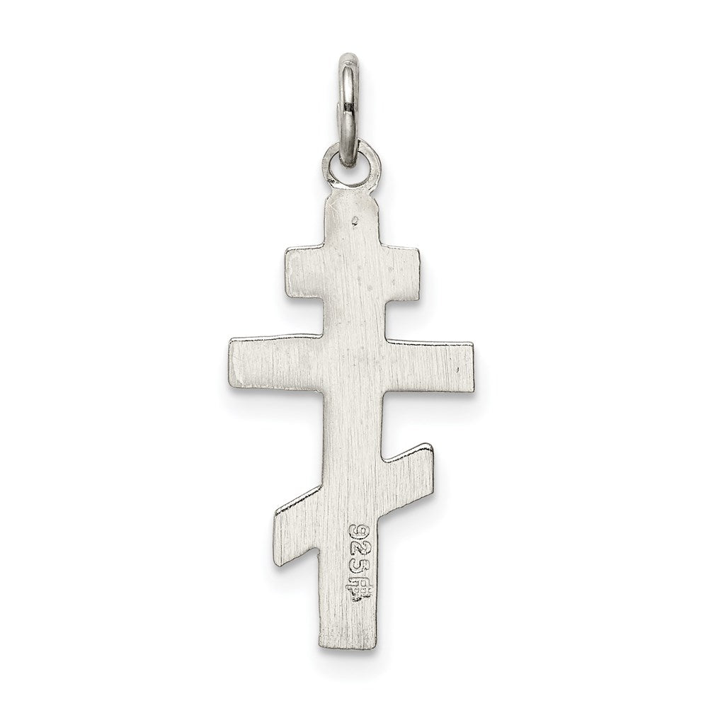 Sterlingsilber Eastern Orthodox Kreuz Charm