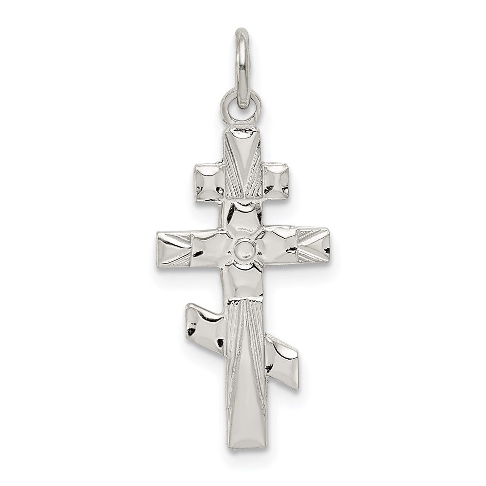 Sterlingsilber Eastern Orthodox Kreuz Charm
