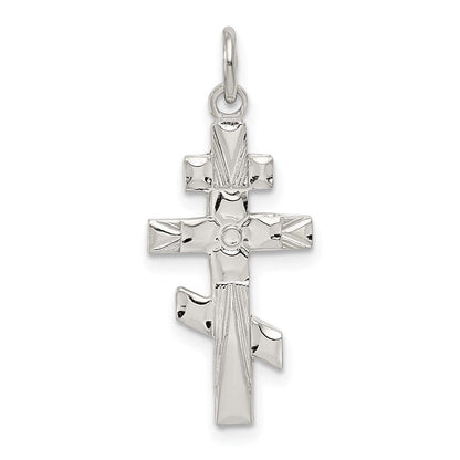 Sterlingsilber Eastern Orthodox Kreuz Charm