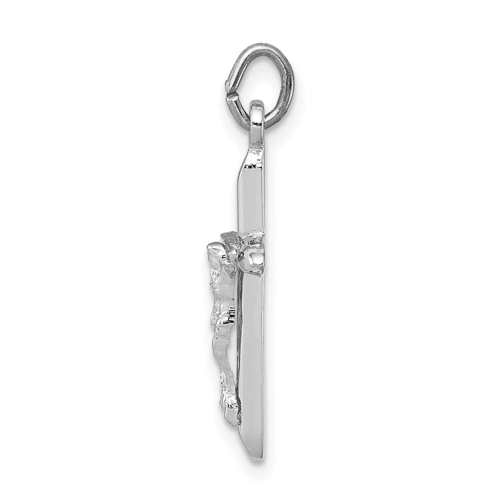Sterlingsilber Rhodiniert Passion Kruzifix Charm
