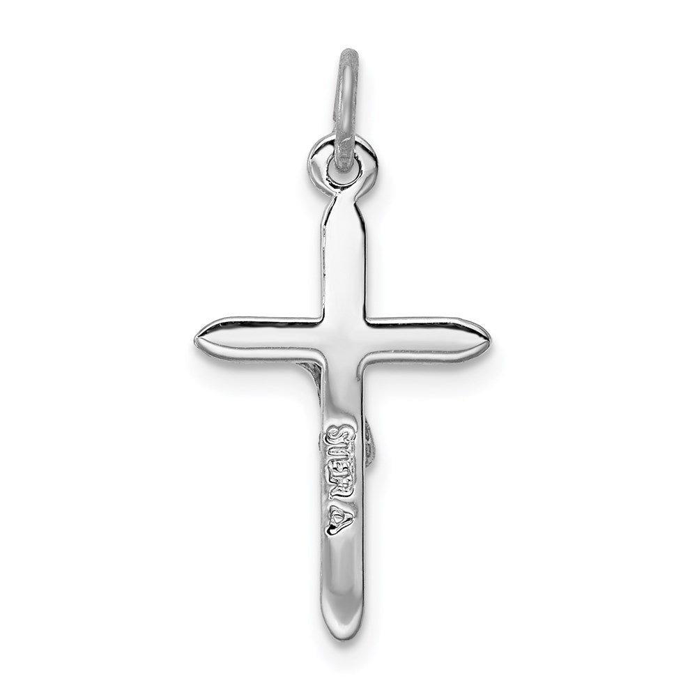 Sterlingsilber Rhodiniert Passion Kruzifix Charm