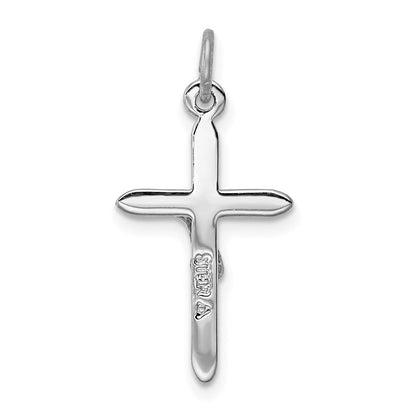 Sterlingsilber Rhodiniert Passion Kruzifix Charm