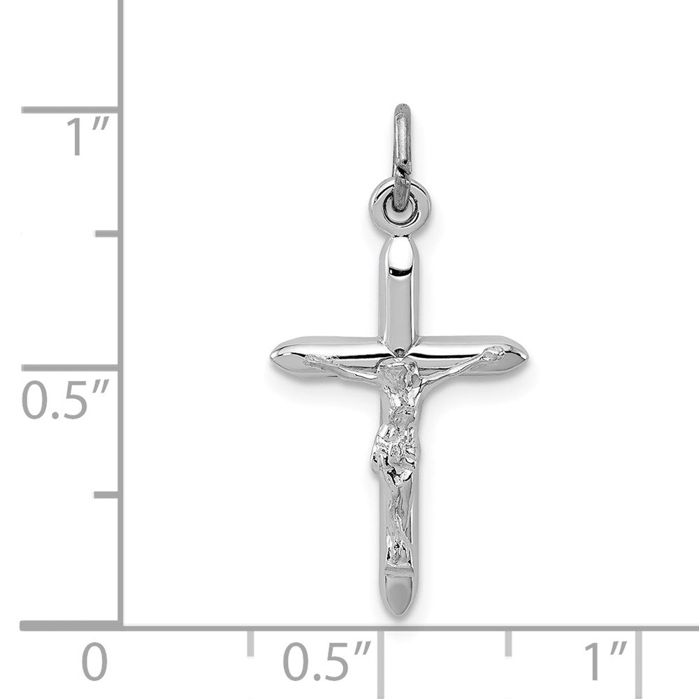 Sterlingsilber Rhodiniert Passion Kruzifix Charm