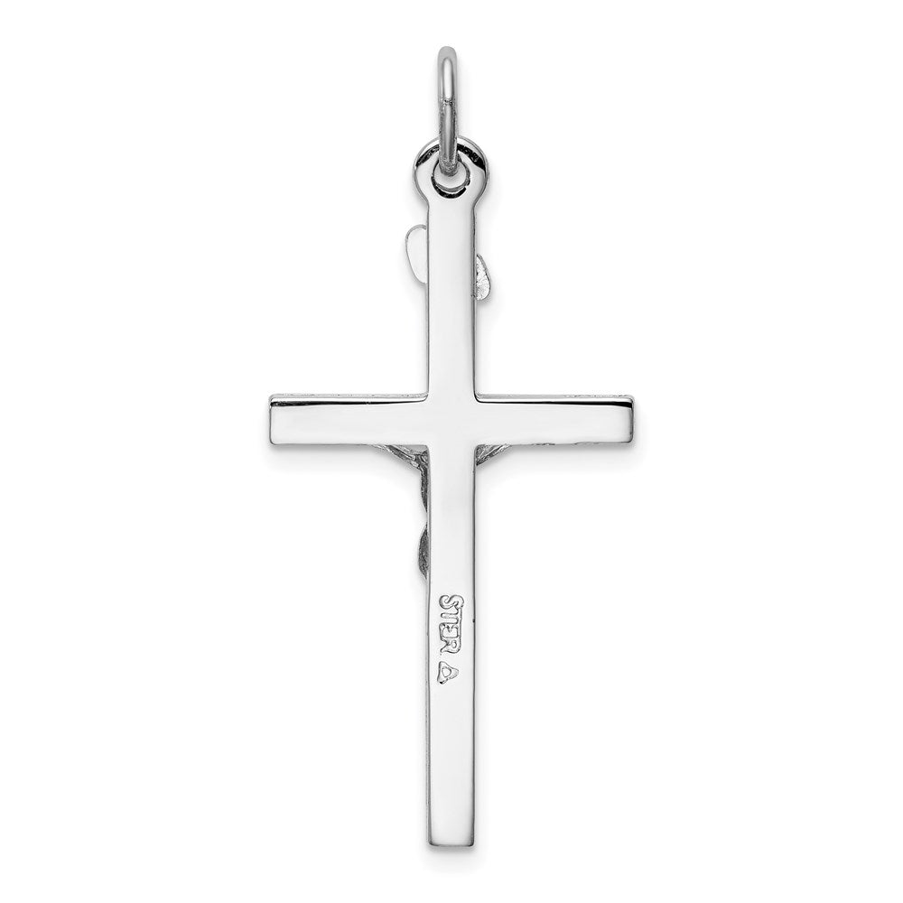 Sterlingsilber Rhodiniert Inri Kruzifix Anhänger