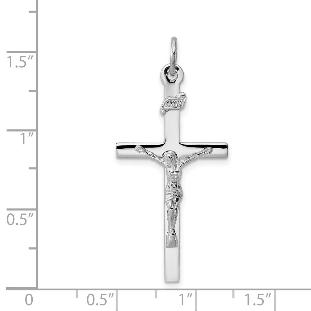 Sterlingsilber Rhodiniert Inri Kruzifix Anhänger