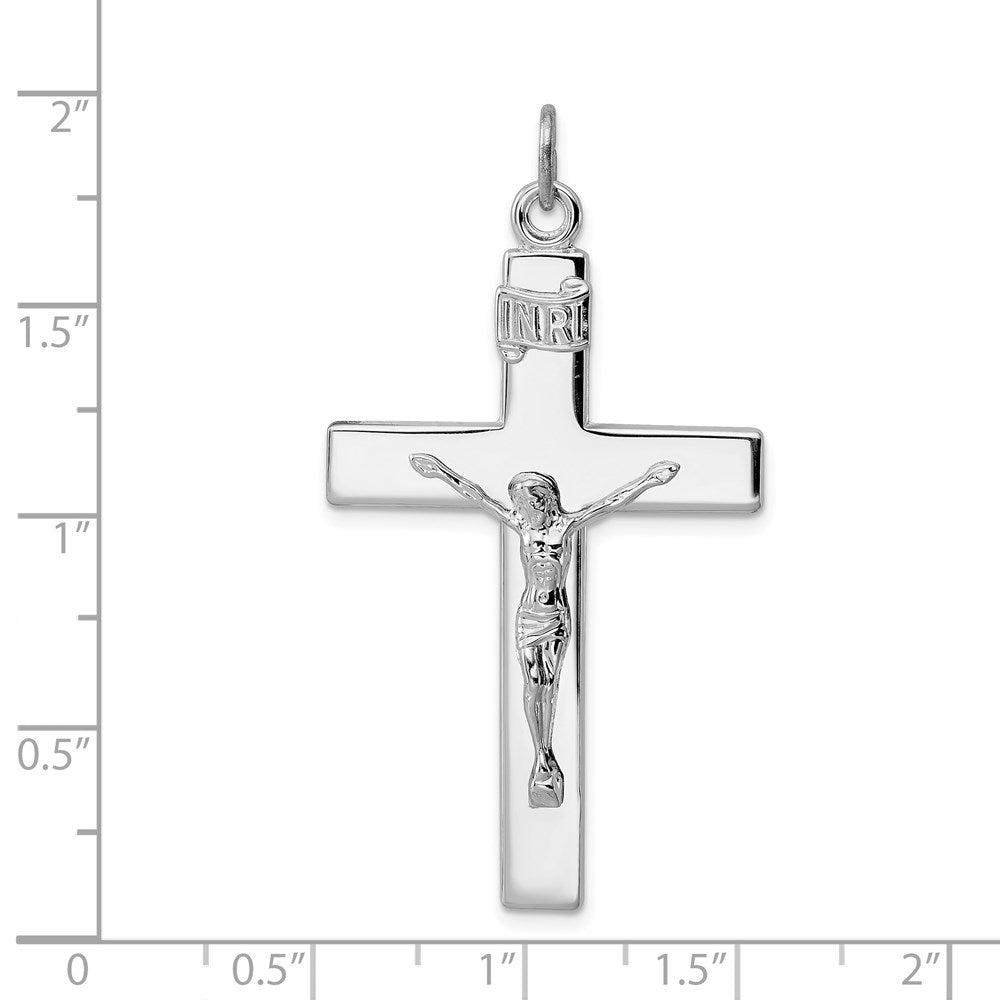 Sterlingsilber Rhodiniert Kruzifix Anhänger