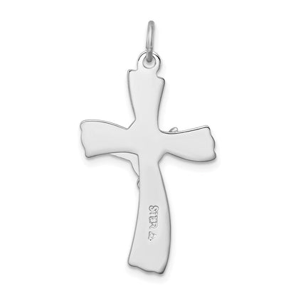 Sterlingsilber Rhodiniert Inri Kruzifix Anhänger