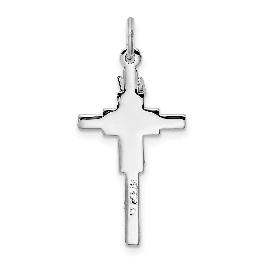 Sterlingsilber Rhodiniert & Vermeil Inri Kruzifix Charm