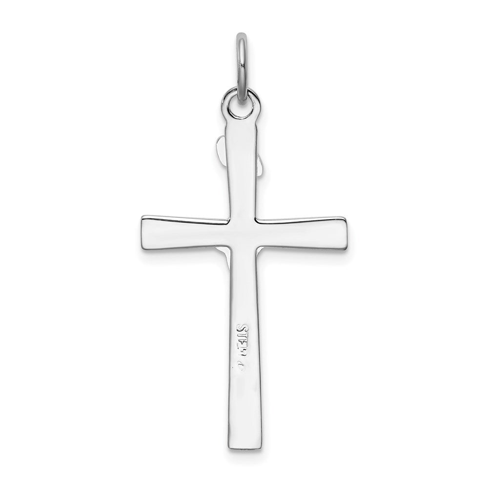 Sterlingsilber Rhodiniert & 18K Vergoldet Inri Kruzifix Charm