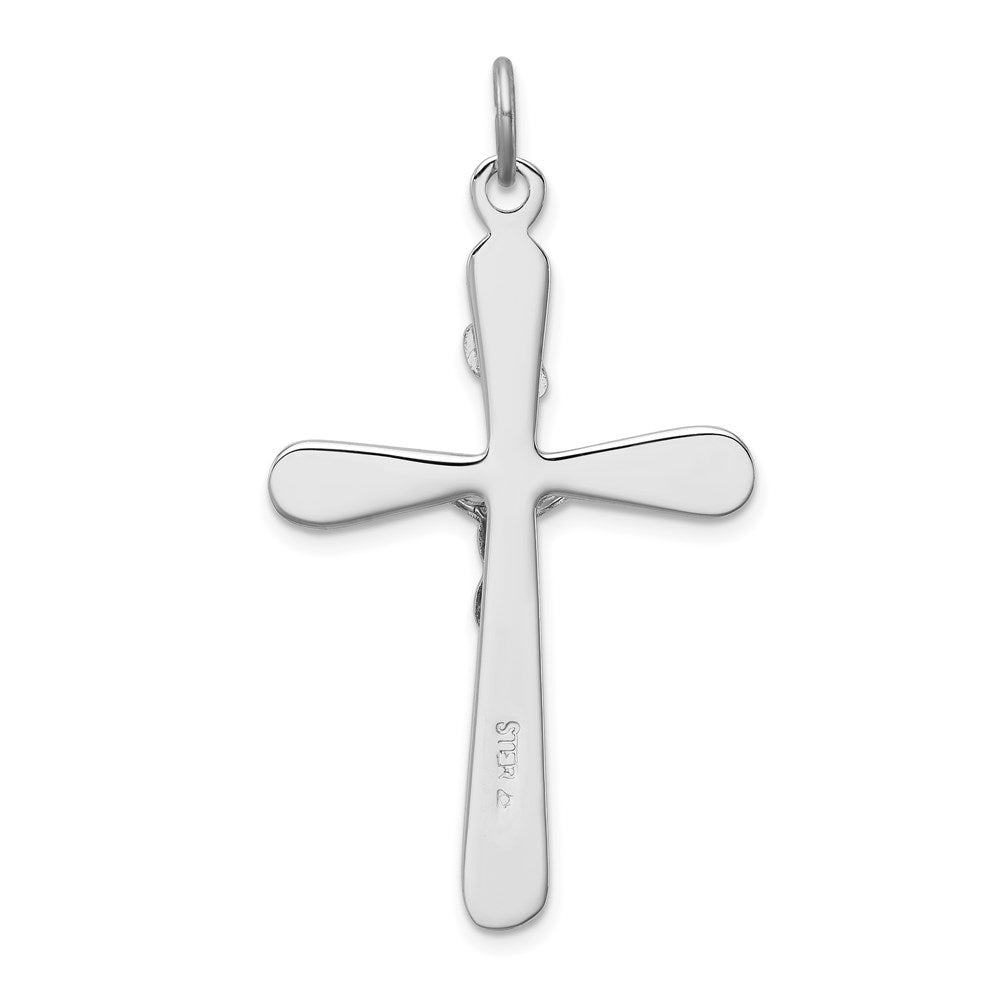 Sterlingsilber Rhodiniert Inri Kruzifix Anhänger