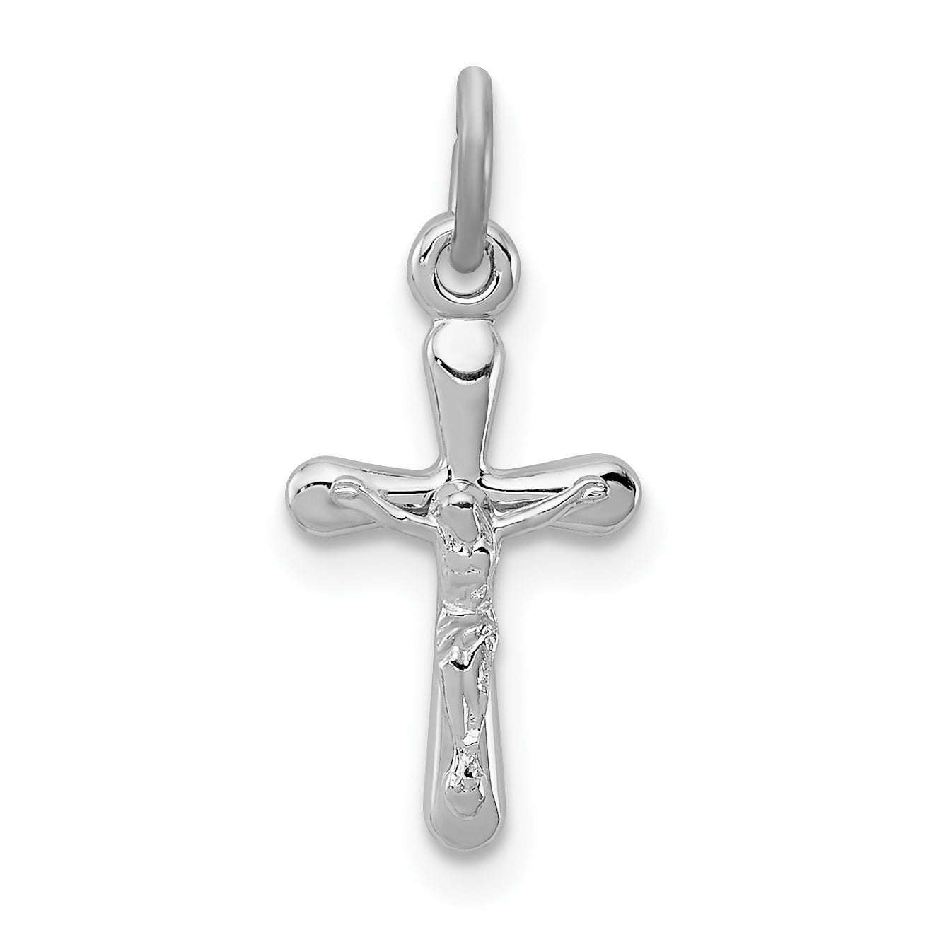 Sterlingsilber Rhodiniert Kruzifix Charm